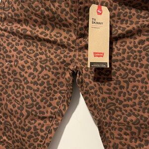 Levi's 711 Skinny Brown Leopard Pants
